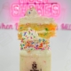 Holy Shakes Toronto Birthday Cake slice on top of Milkshake