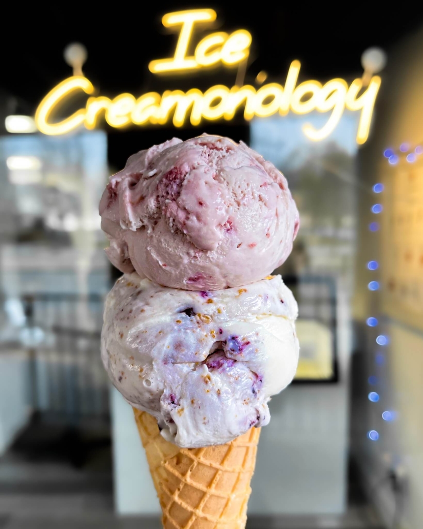 Ice creamonology double scoop cone