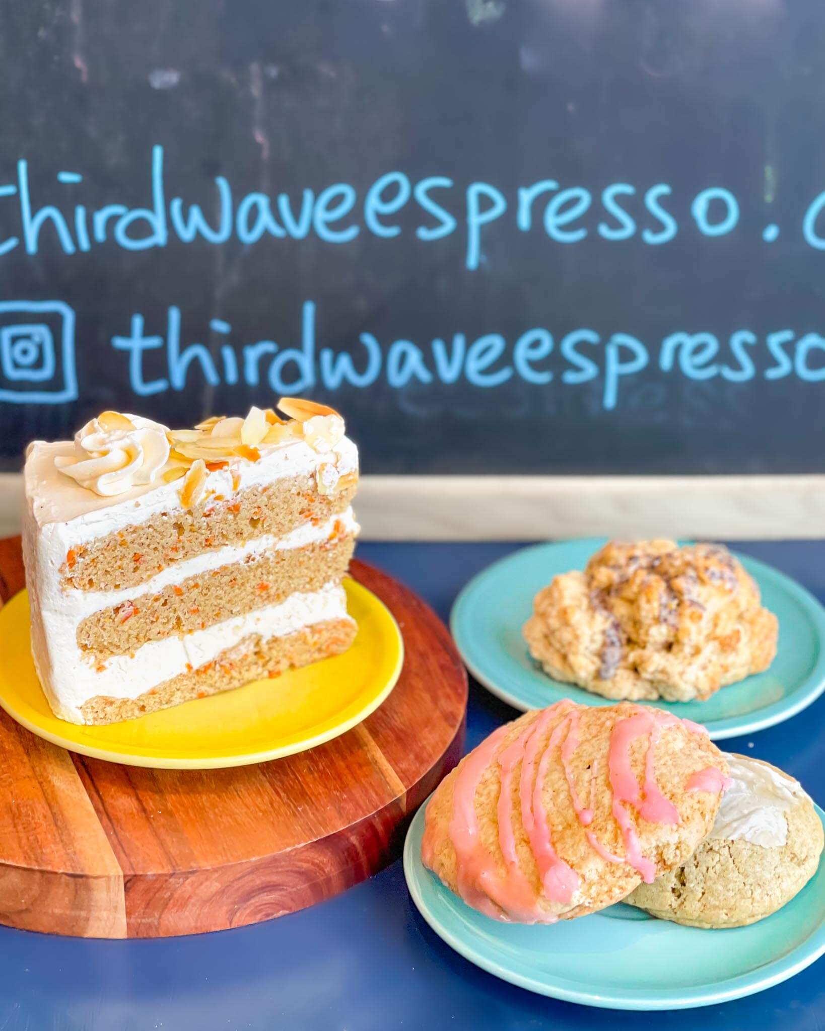 Third wave espresso vegan cake cookie scone