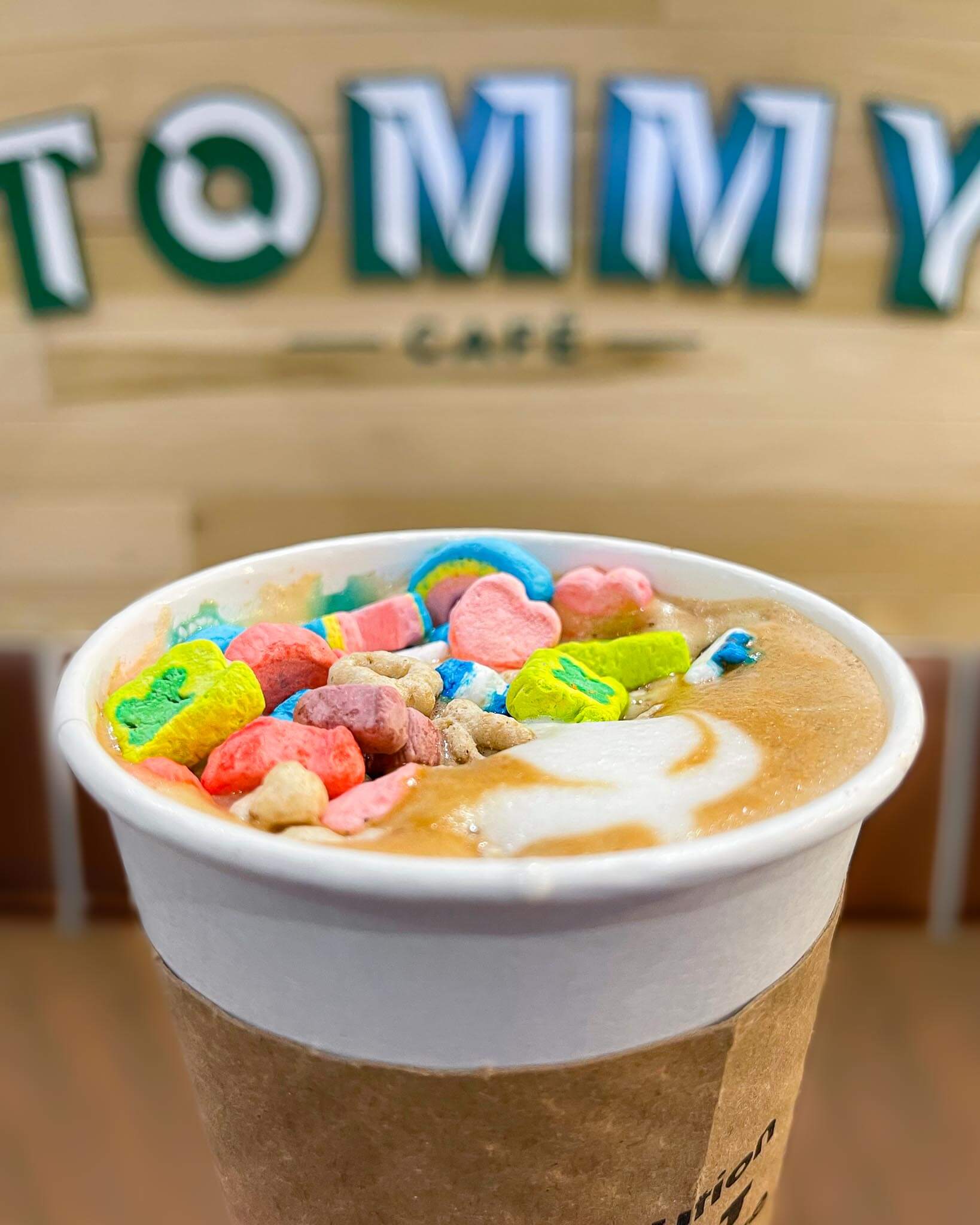 Tommy Cafe Oakville lucky charms latte