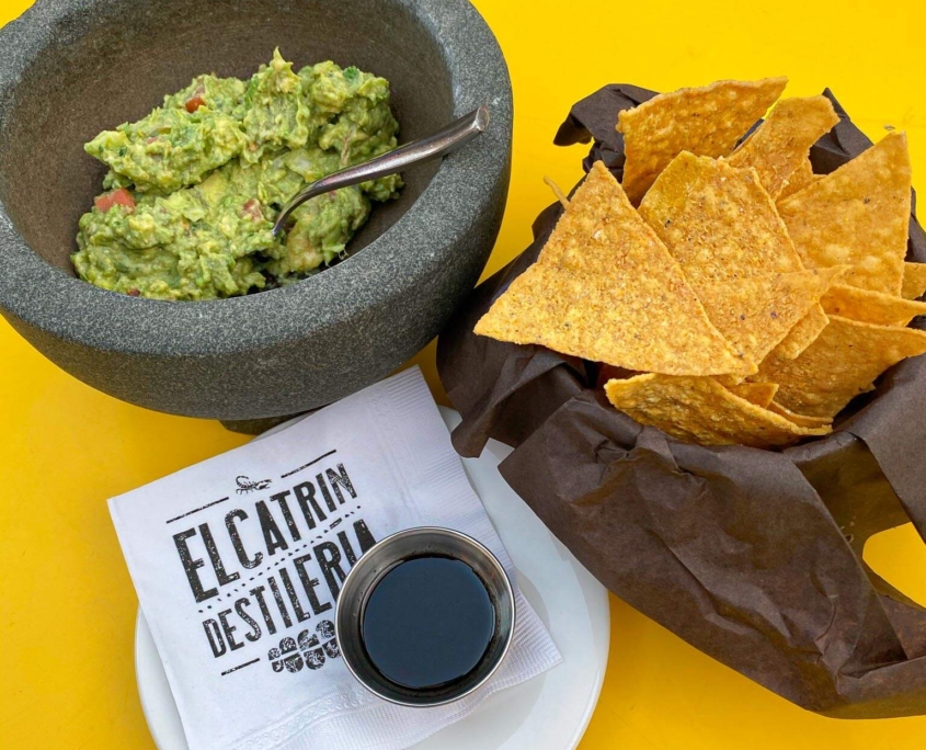 El Catrin’s freshly made guacamole and chips