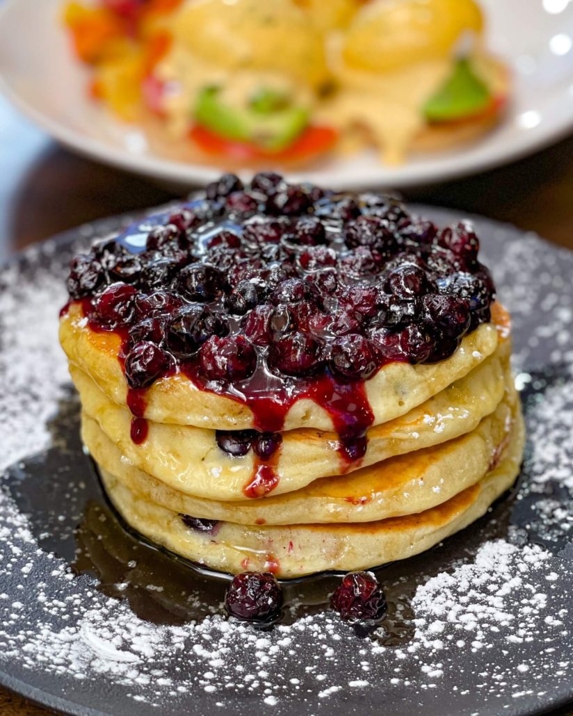 ramona's kitchen blueberry pancakes stack