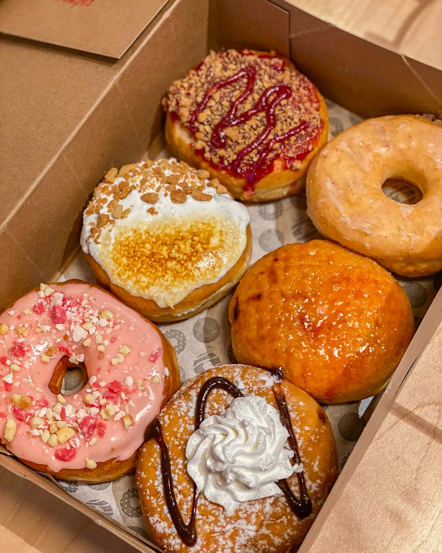 Tim Hortons box of six dream donuts at urban location in Toronto