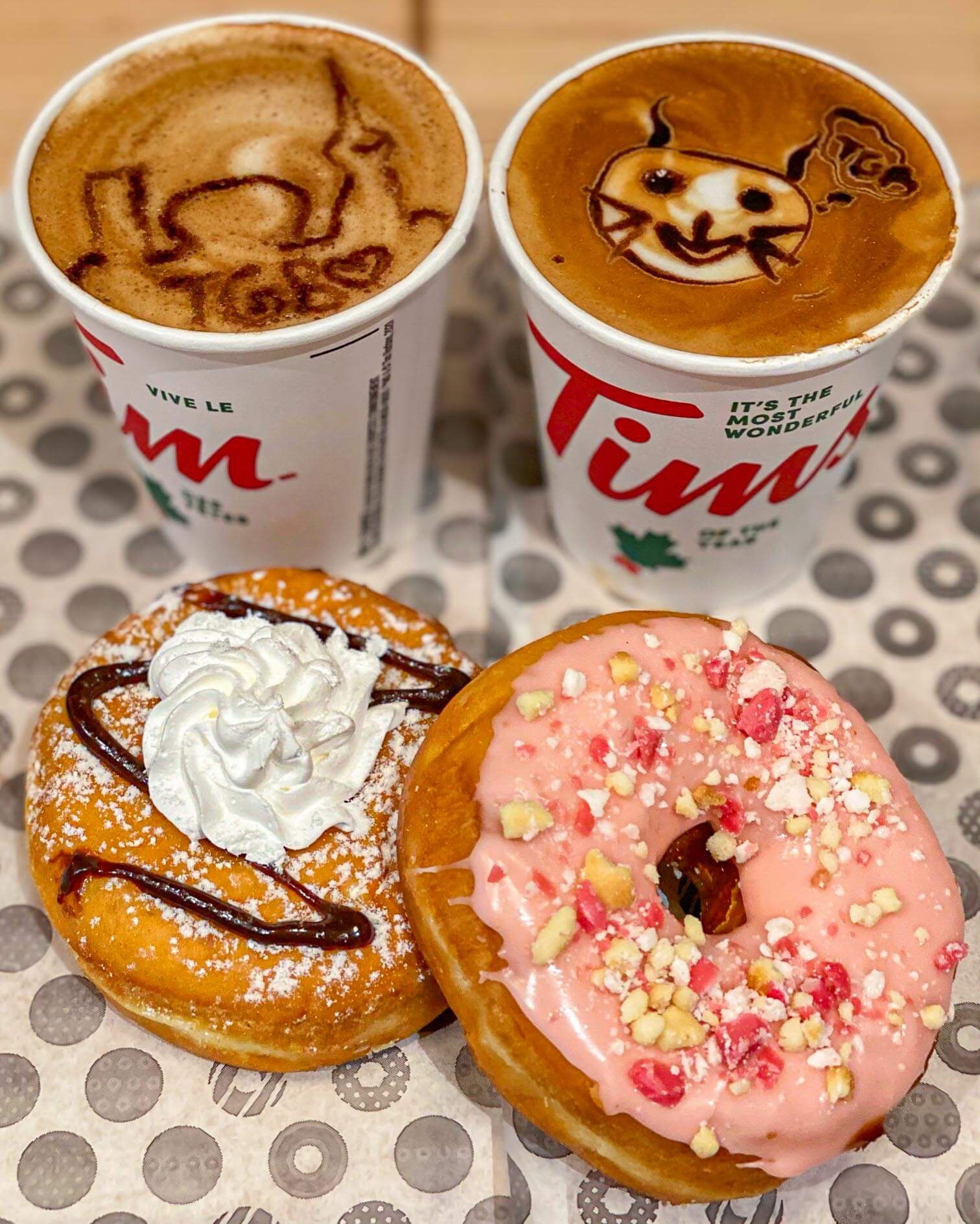 Tim Hortons dream donuts and latte art at new urban location in Toronto