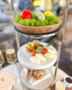 Shangri-La Toronto Afternoon Tea at the Lobby Lounge tray with bites